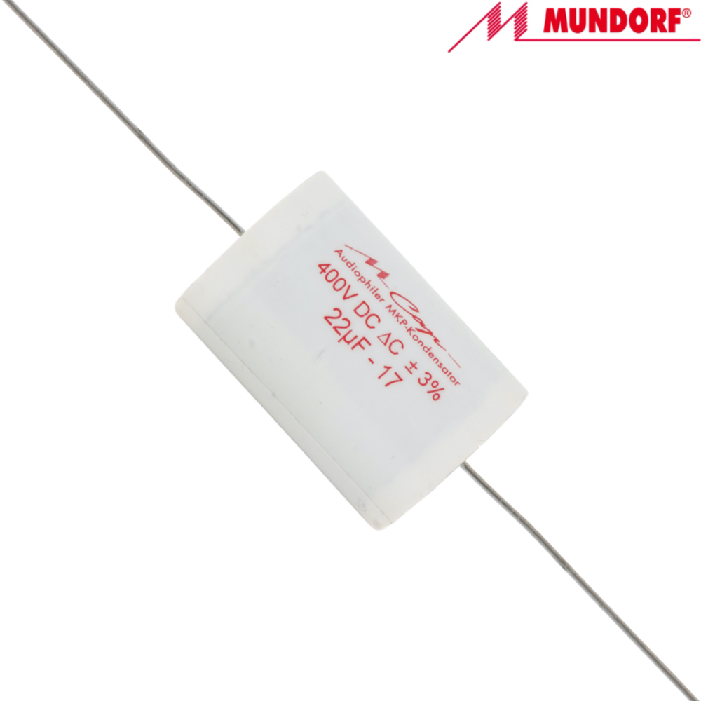 MCAP400-22: 22uF 400Vdc Mundorf MCap MKP Classic Capacitor