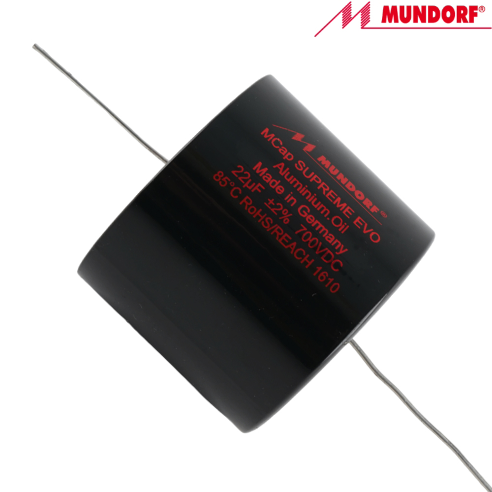 SEO-22T2.700: 22uF 700Vdc Mundorf MCap Supreme EVO Oil CapacitorSEO-22T2.700: 22uF 700Vdc Mundorf MCap Supreme EVO Oil Capacitor