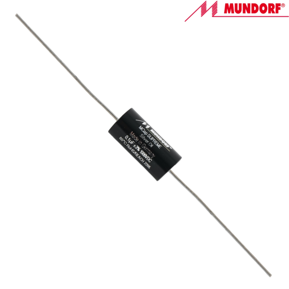 SUP.SO-0,10: 0.1uF 1000Vdc Mundorf MCap Supreme Silver Oil Capacitor