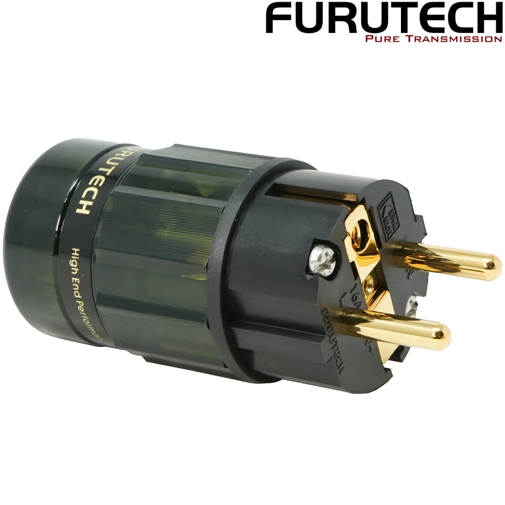FI-E38(G): Furutech FI-E38 Pure Copper Gold-plated Schuko Connector