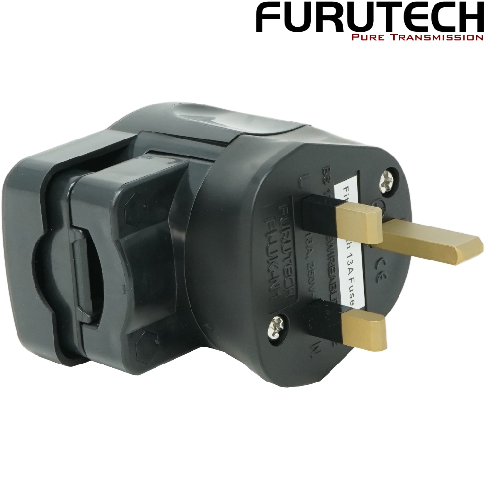 FI-UK1363-N1(Cu): Furutech FI-UK1363-N1 Copper Angled UK Mains Connector