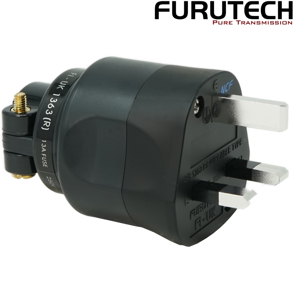 FI-UK1363 NCF(R): Furutech FI-UK1363 NCF Rhodium-plated UK Mains Connector