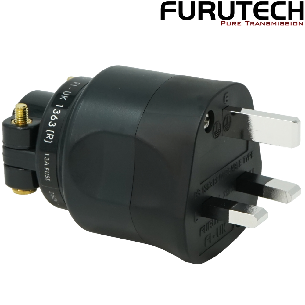 FI-UK1363(R): Furutech FI-UK1363 Rhodium-plated UK Mains Connector