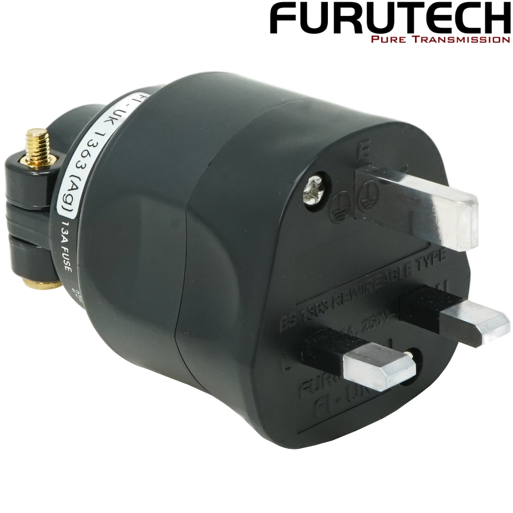 FI-UK1363(AG): Furutech FI-UK1363 Silver-plated UK Mains Connector