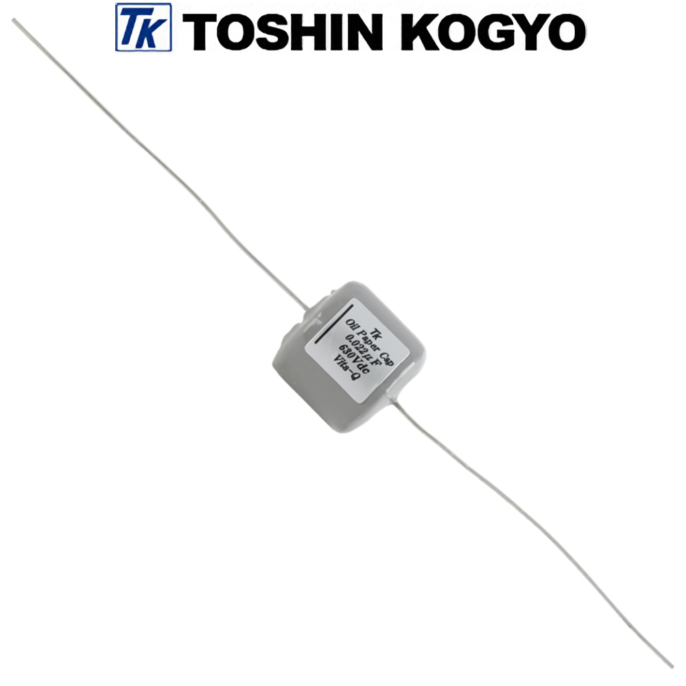 2JDUTC223KE: 0.022uF 630Vdc Toshin DUTC Paper-in-Oil Capacitor