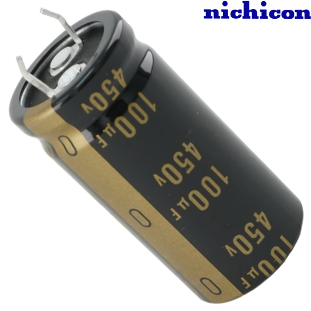 LKX2W101MESY40: 100uF 450Vdc Nichicon KX type Electrolytic Capacitor