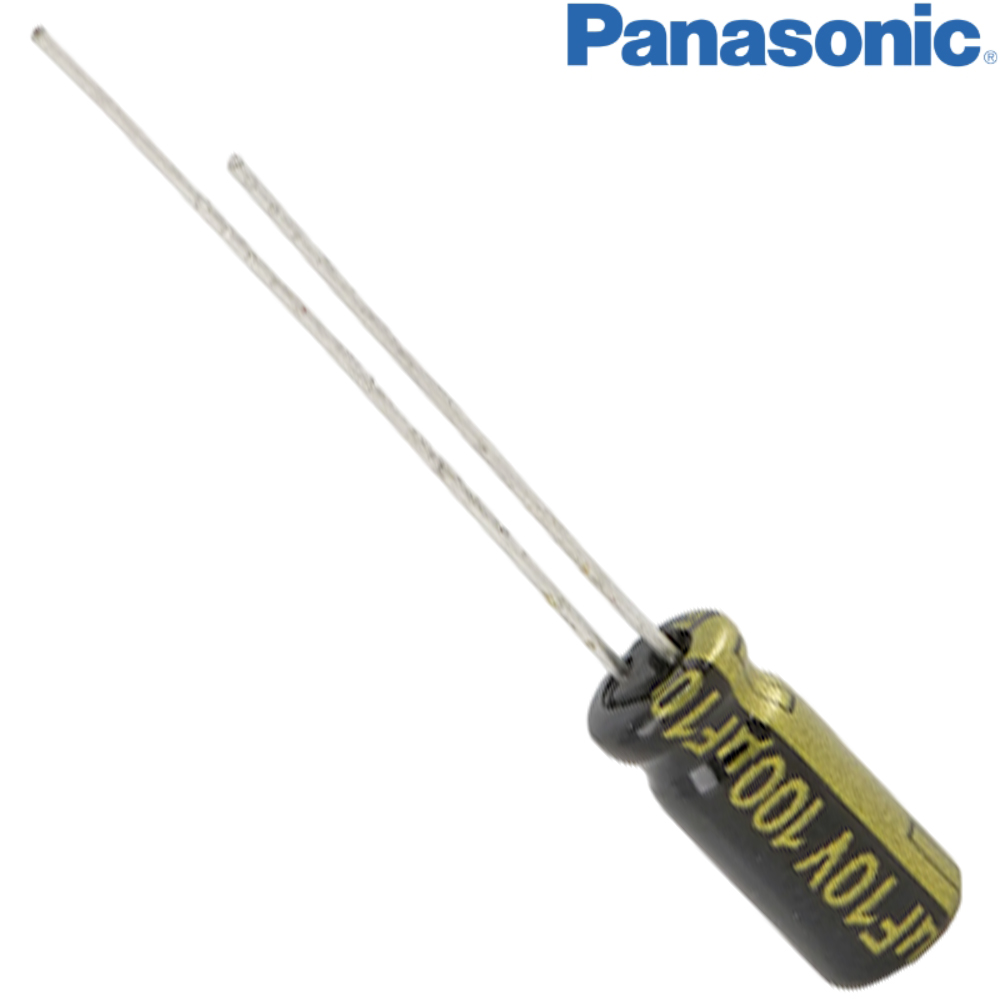 EEUFM1A101: 100uF 10Vdc Panasonic FM Electrolytic Capacitor