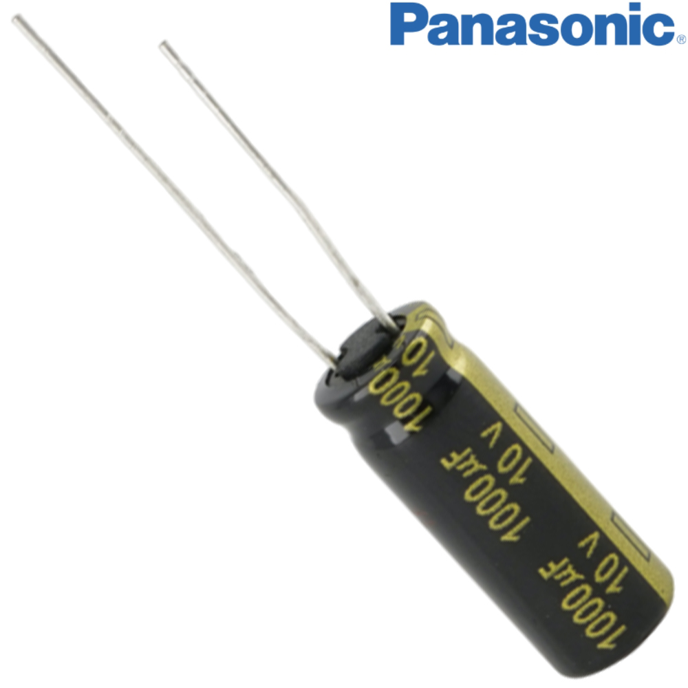 EEUFM1A102L: 1000uF 10Vdc Panasonic FM Electrolytic Capacitor