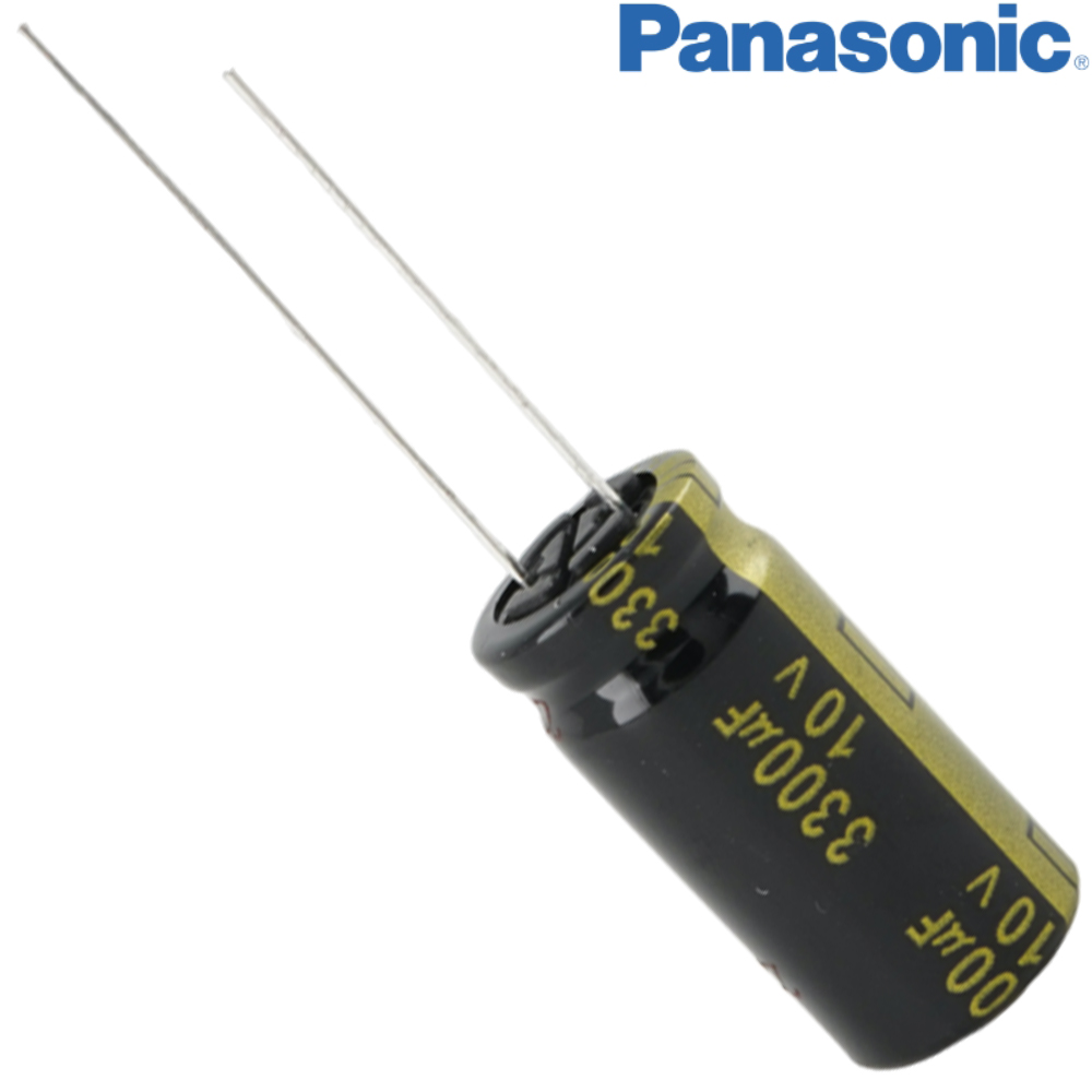 EEUFM1A332: 3300uF 10Vdc Panasonic FM Electrolytic Capacitor