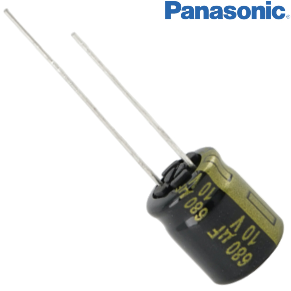 EEUFM1A681: 680uF 10Vdc Panasonic FM Electrolytic Capacitor