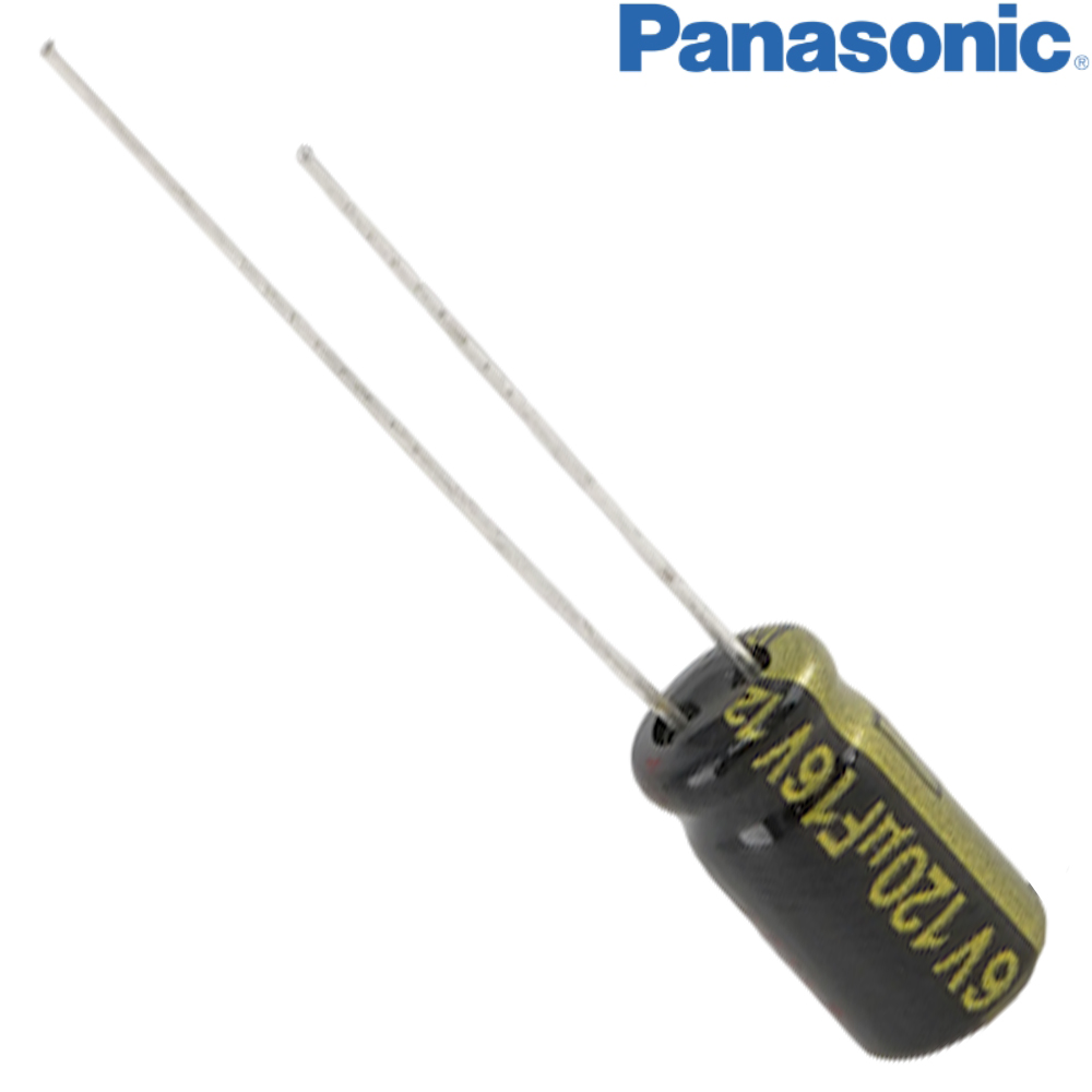 EEUFM1C121: 120uF 16Vdc Panasonic FM Electrolytic Capacitor