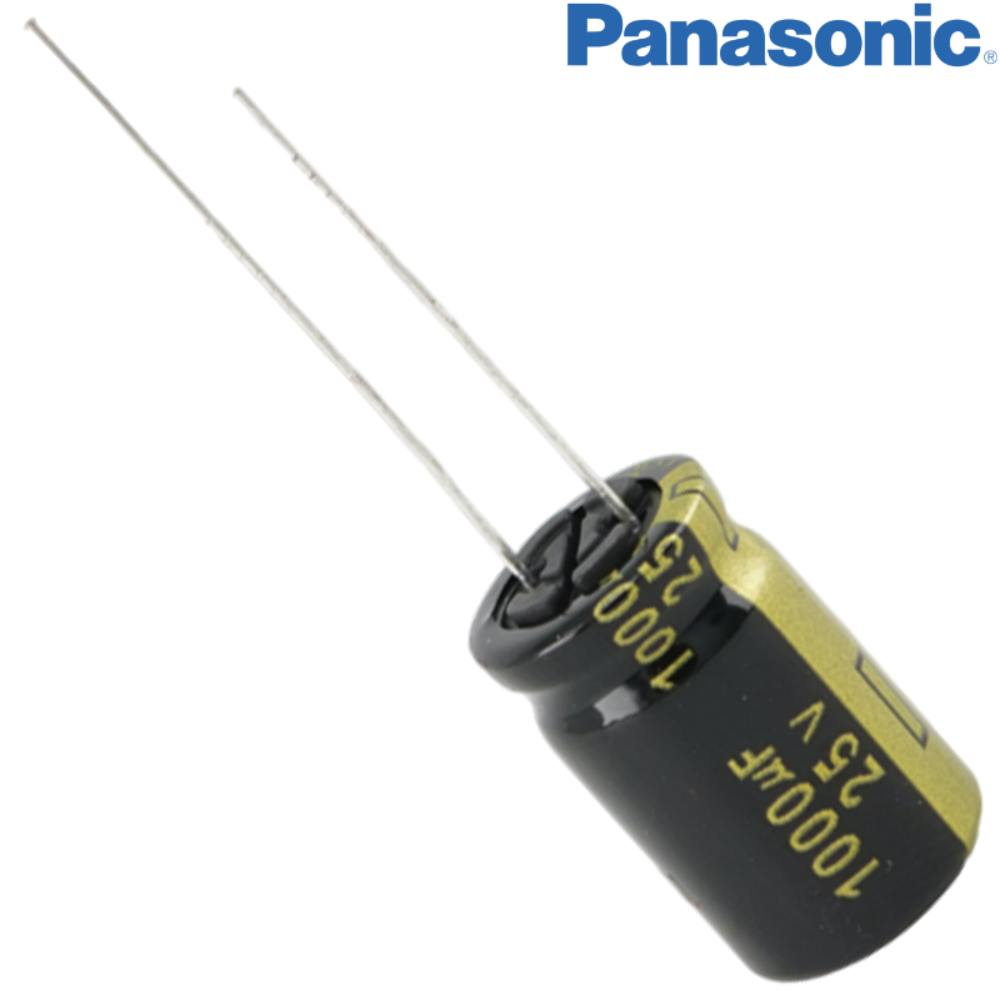 EEUFM1E102: 1000uF 25Vdc Panasonic FM Electrolytic Capacitor