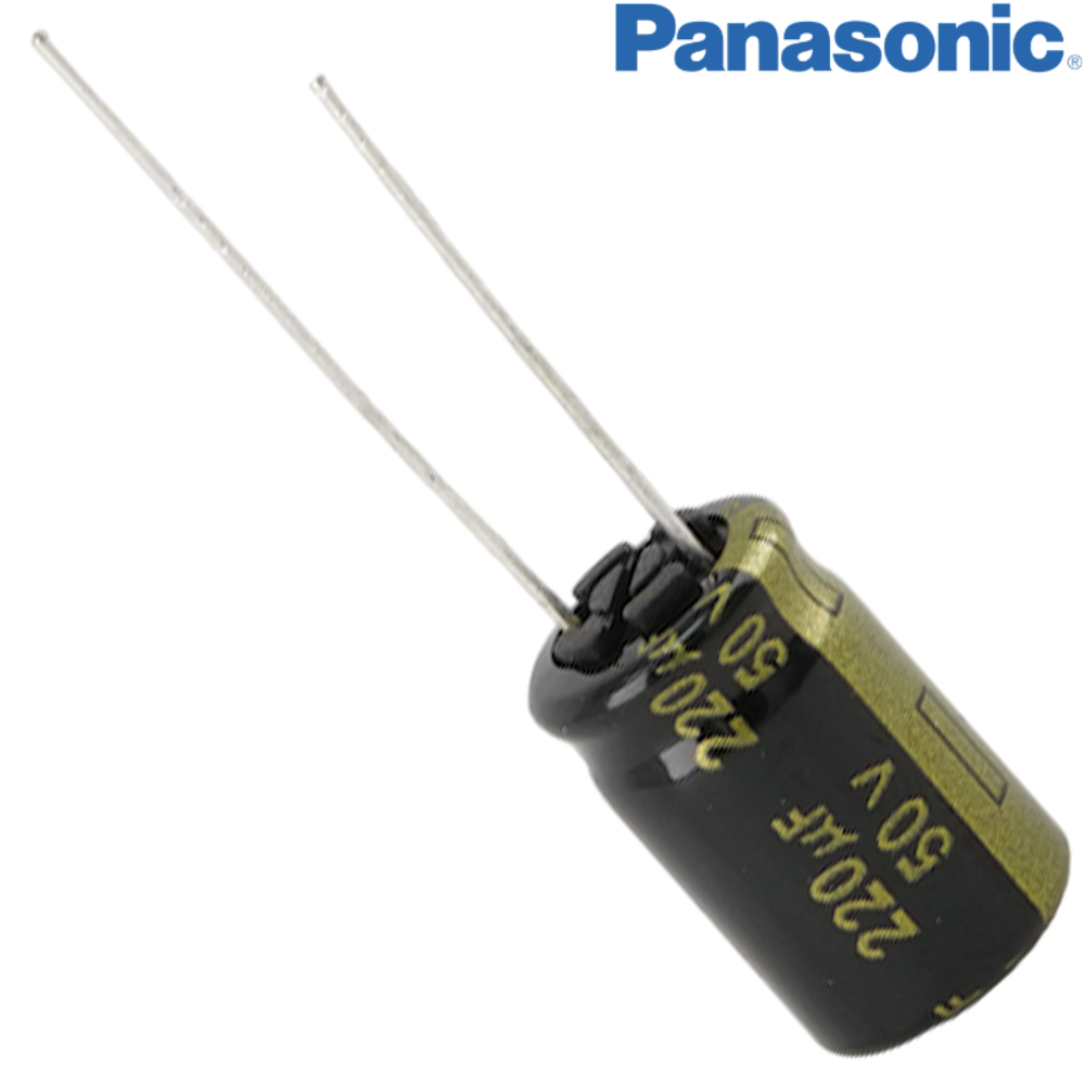 EEUFM1H221: 220uF 50Vdc Panasonic FM Electrolytic Capacitor