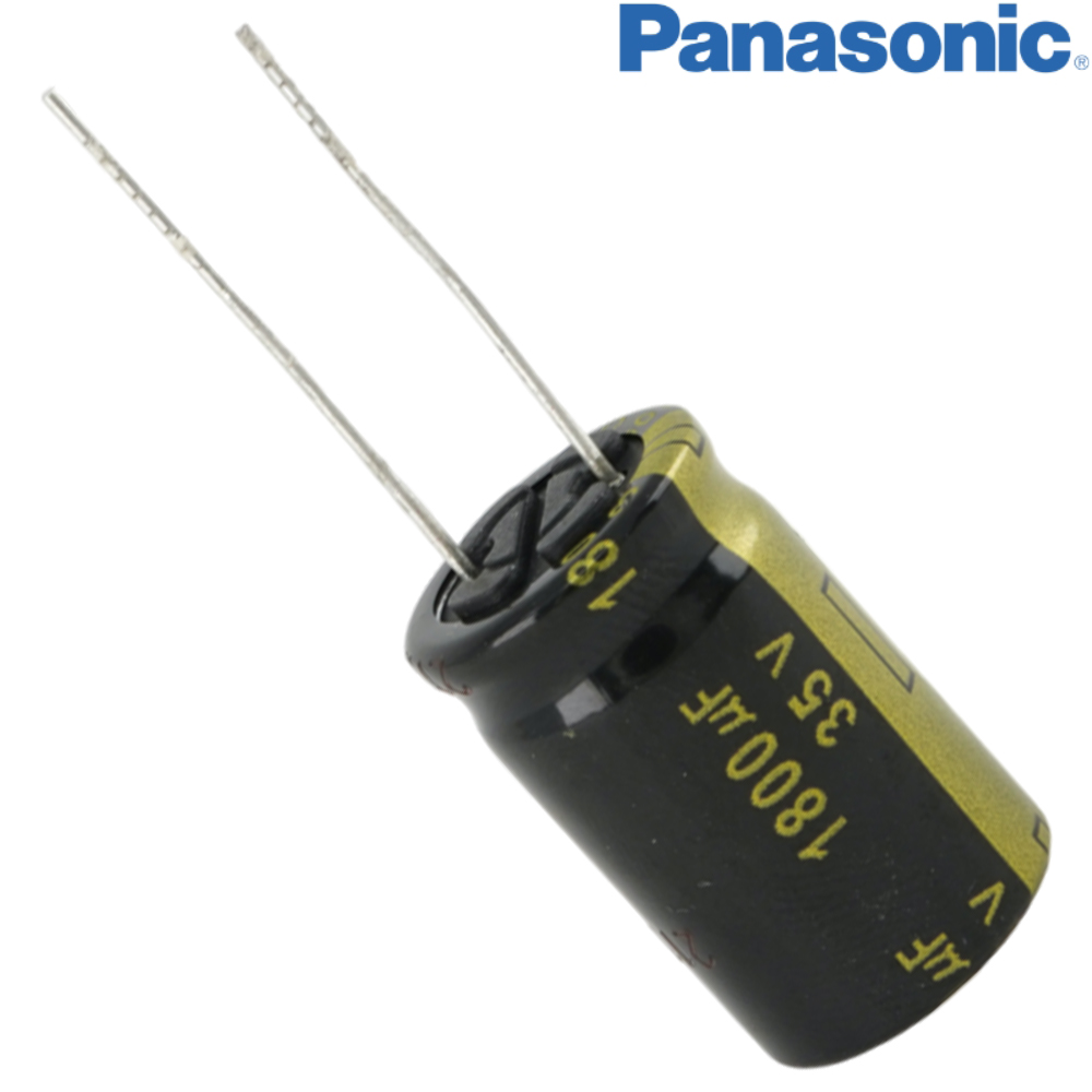 EEUFM1V182: 1800uF 35Vdc Panasonic FM Electrolytic Capacitor