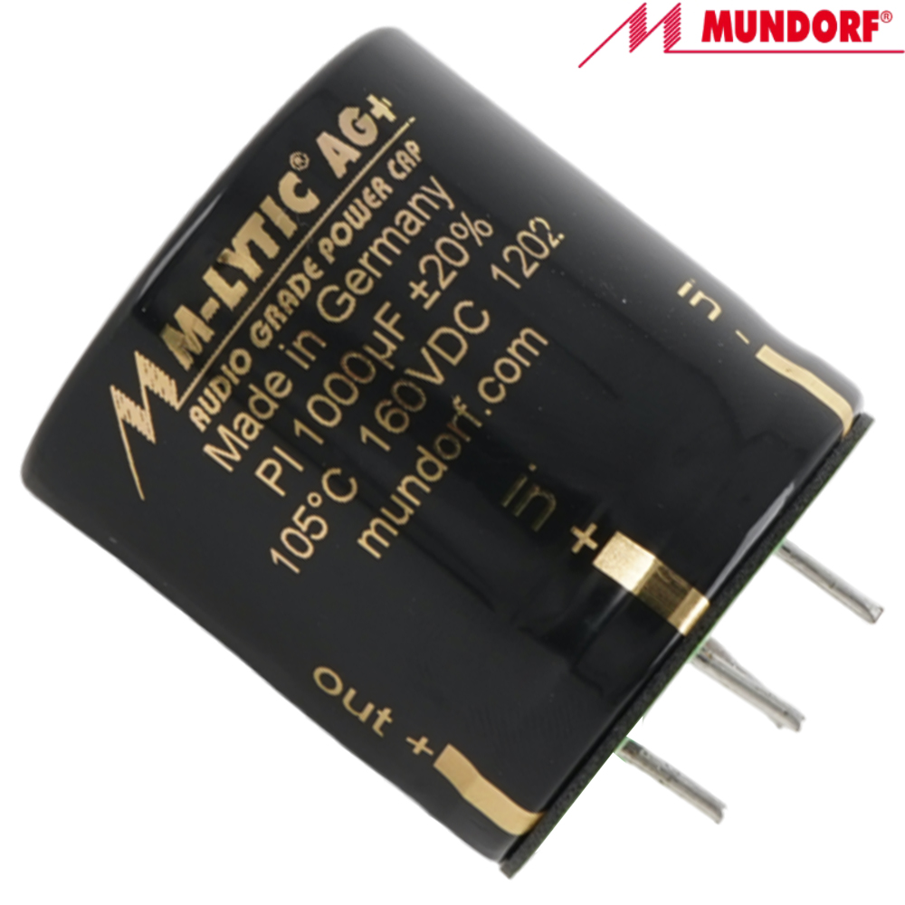 MLGO+160-1000: 1000uF 160Vdc Mundorf MLytic AG+ Electrolytic Capacitor