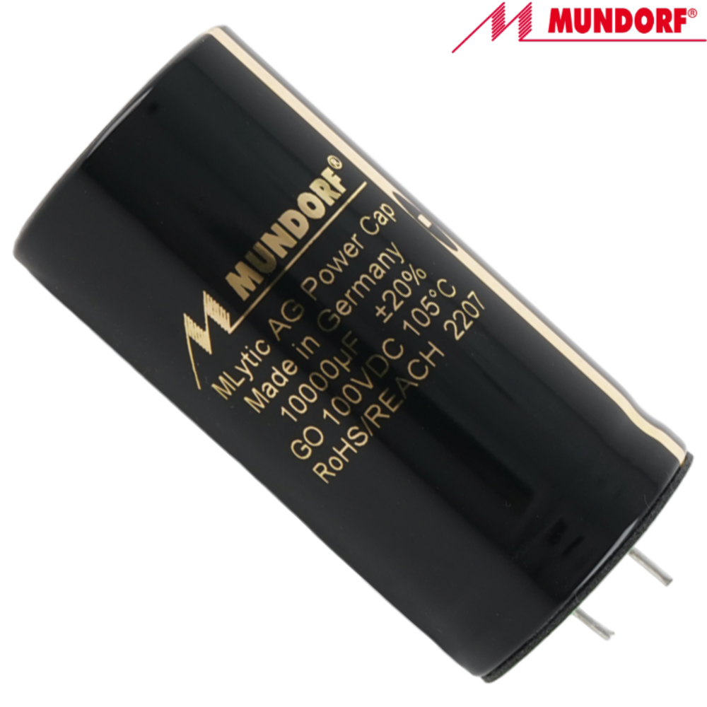 MLGO100-10000: 10000uF 100Vdc Mundorf MLytic AG Electrolytic Capacitor