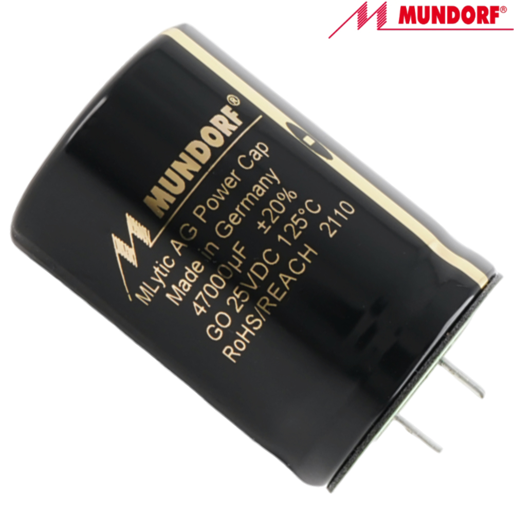 MLGO25-47000: 47000uF 25Vdc Mundorf MLytic AG Electrolytic Capacitor