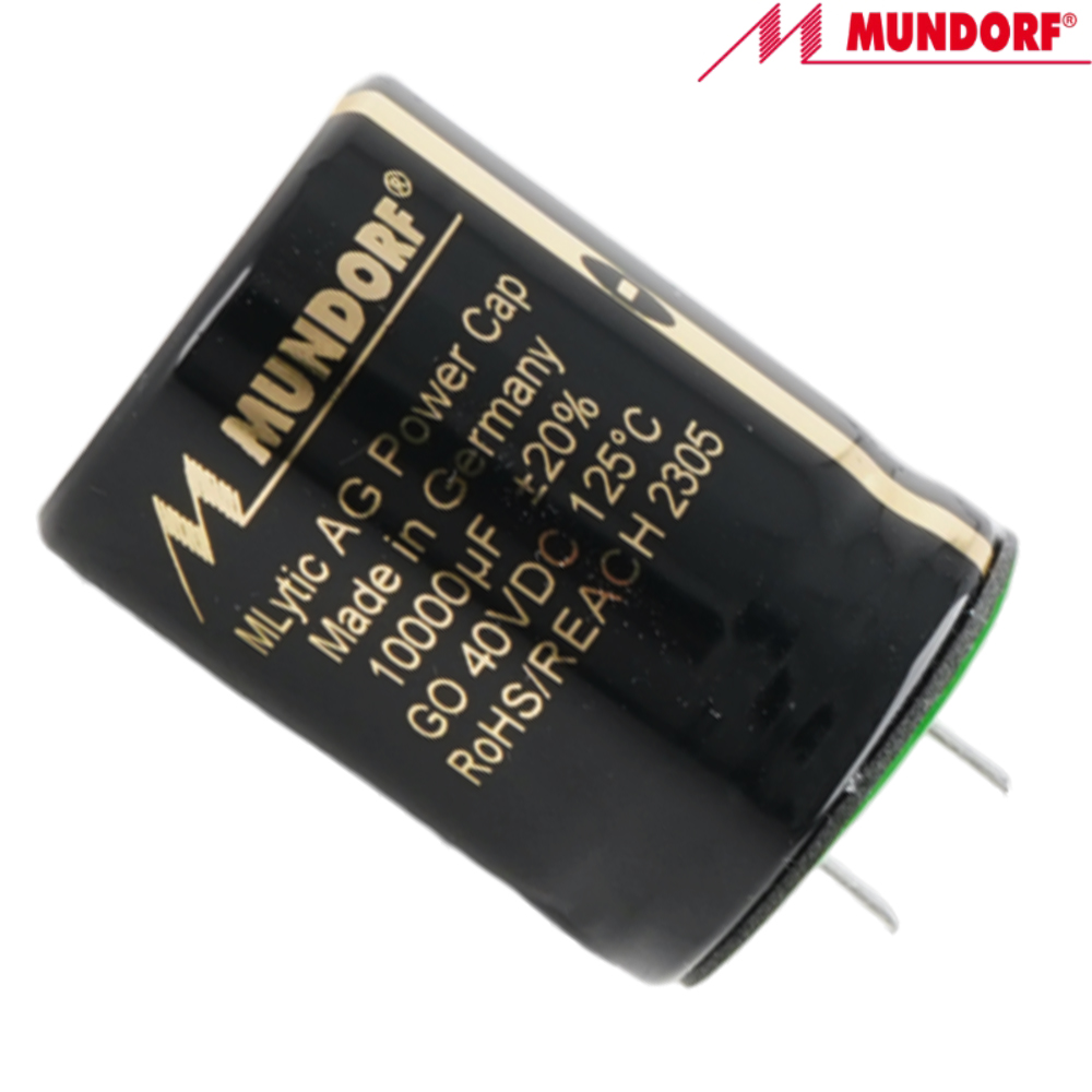 MLGO40-10000: 10000uF 40Vdc Mundorf MLytic AG Electrolytic Capacitor