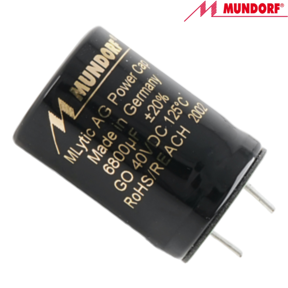 MLGO40-6800: 6800uF 40Vdc Mundorf MLytic AG Electrolytic Capacitor