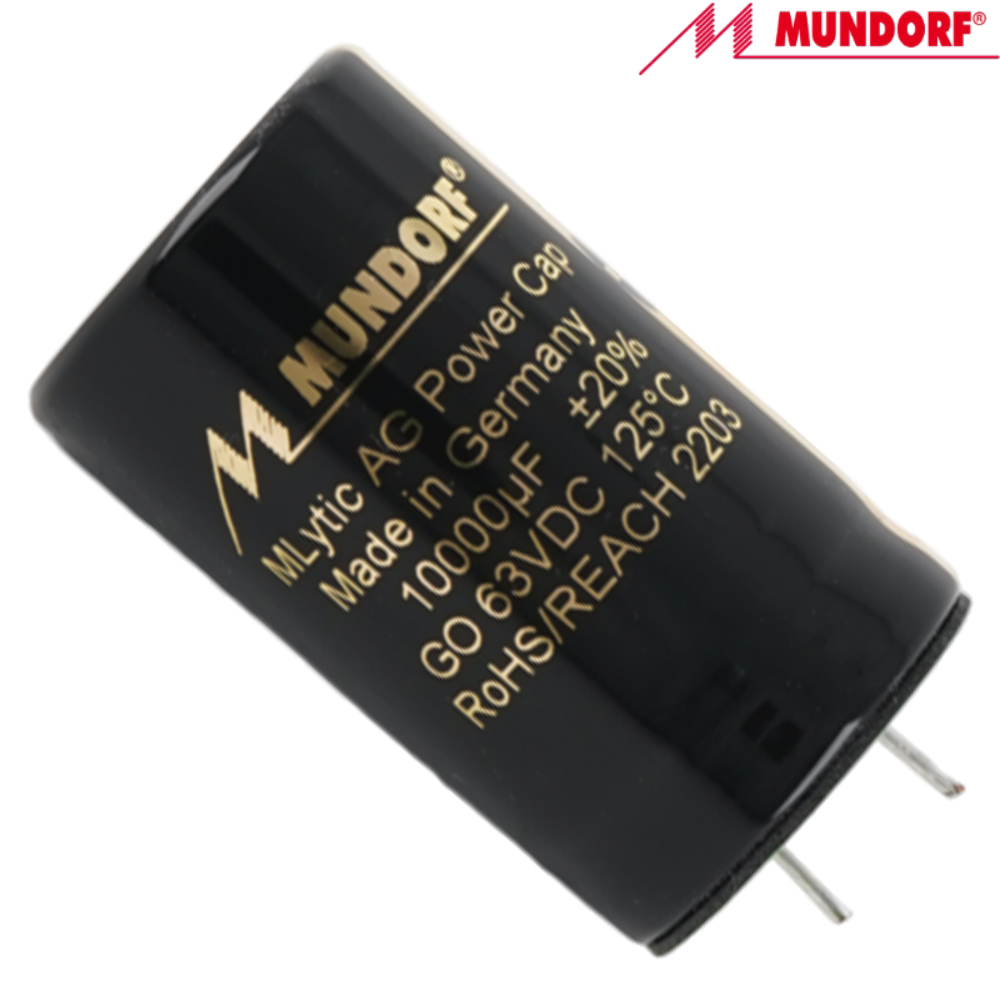 MLGO63-10000: 10000uF 63Vdc Mundorf MLytic AG Electrolytic Capacitor