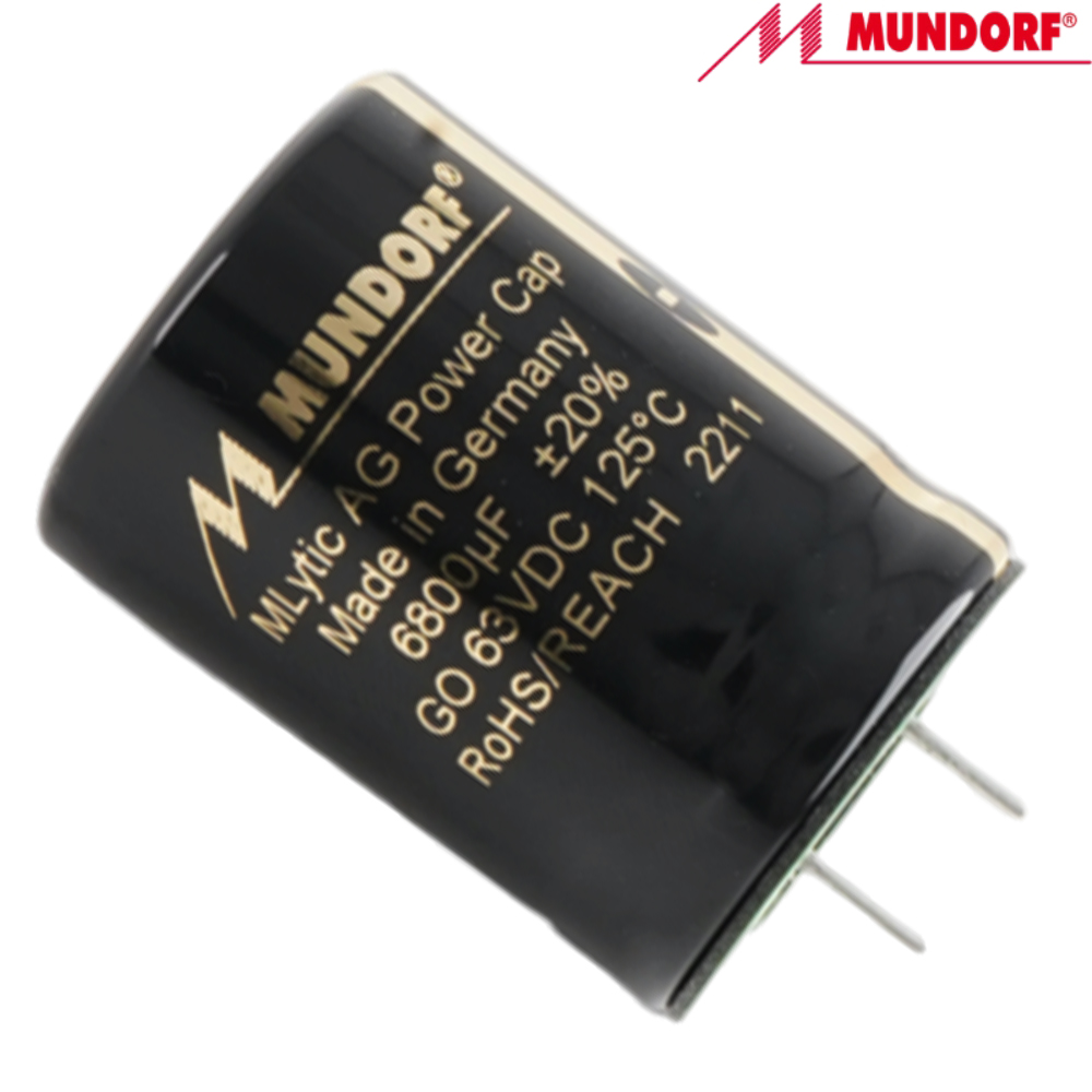 MLGO63-6800: 6800uF 63Vdc Mundorf MLytic AG Electrolytic Capacitor