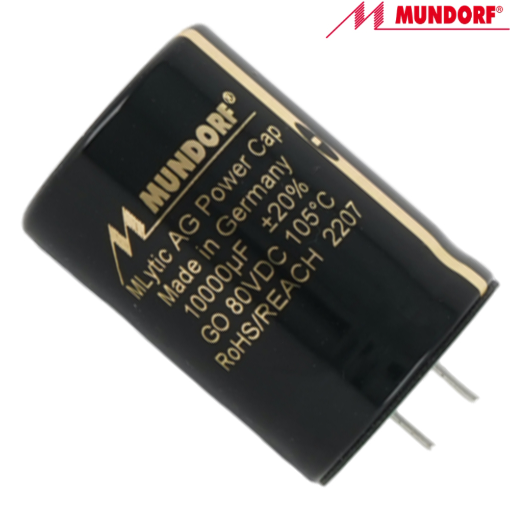 MLGO80-10000: 10000uF 80Vdc Mundorf MLytic AG Electrolytic Capacitor