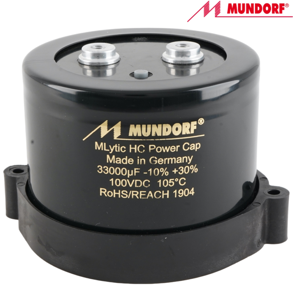 MLHC100-33000: 33000uF 100Vdc Mundorf MLytic HC Electrolytic Capacitor