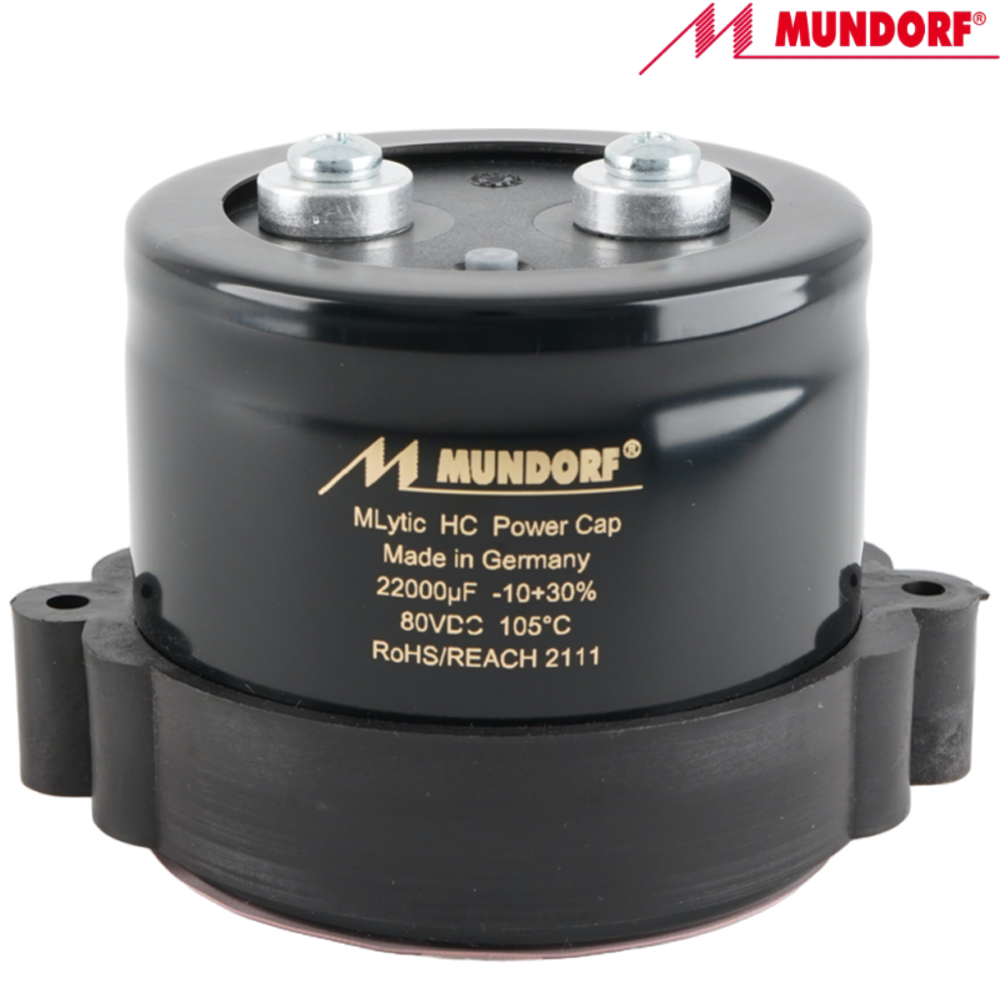 MLHC80-22000: 22000uF 80Vdc Mundorf MLytic HC Electrolytic Capacitor
