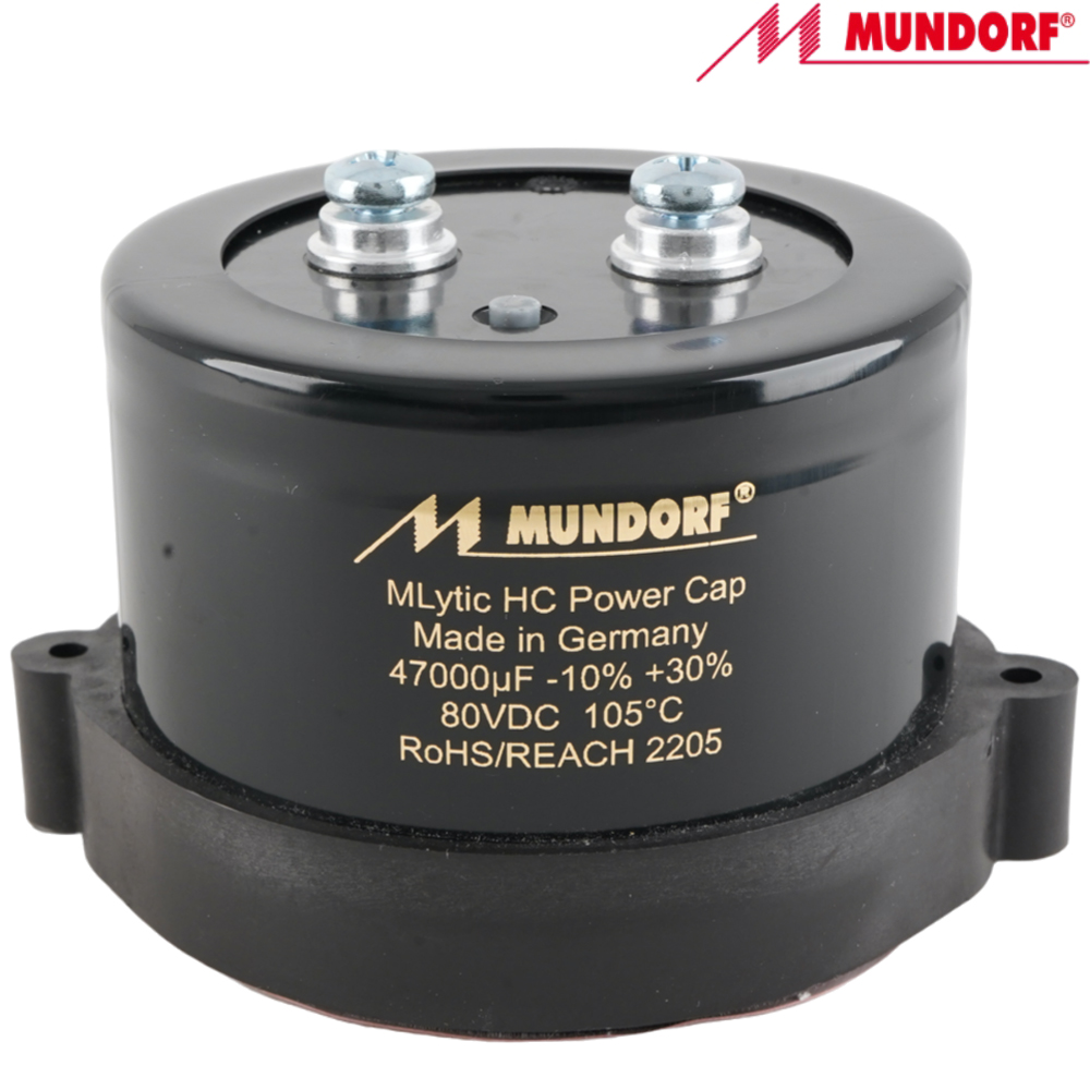 MLHC80-47000: 47000uF 80Vdc Mundorf MLytic HC Electrolytic Capacitor