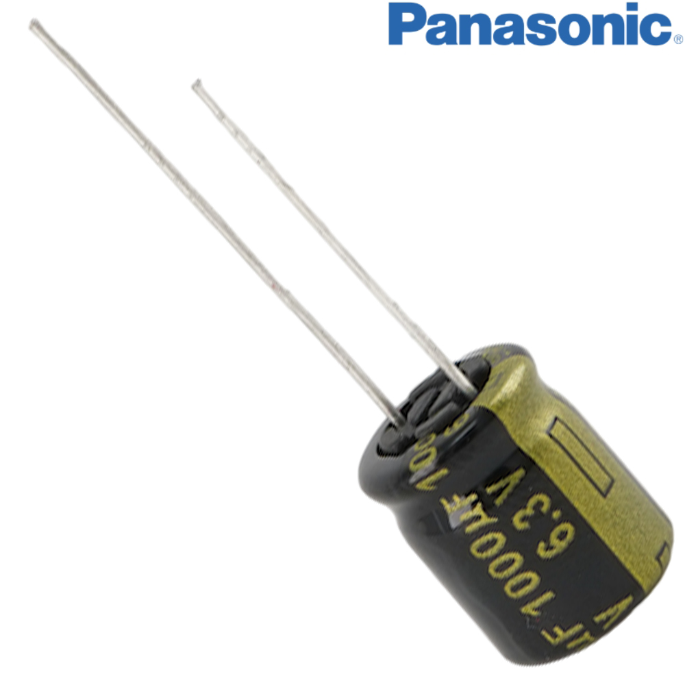 EEUFM0J102: 1000uF 6.3Vdc Panasonic FM Electrolytic Capacitor