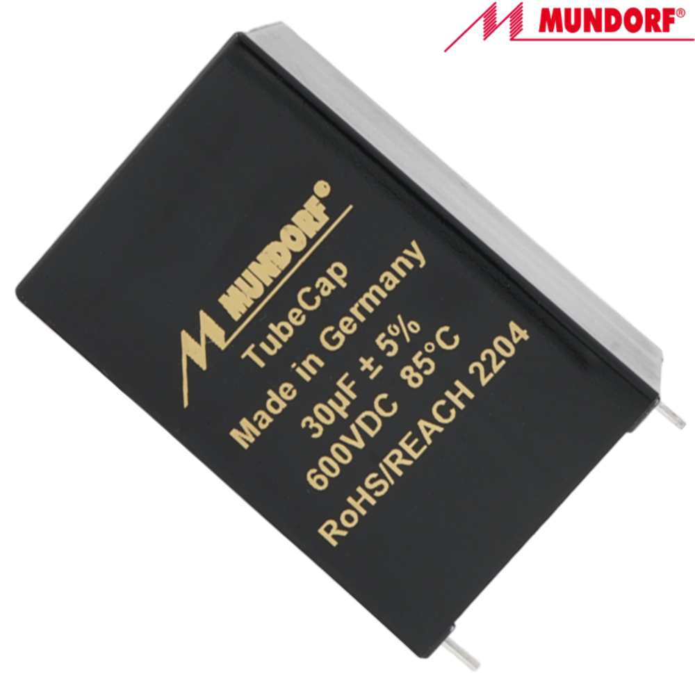 TCAP-30T5.600: 30uF 600Vdc Mundorf MCap TubeCap Capacitor 