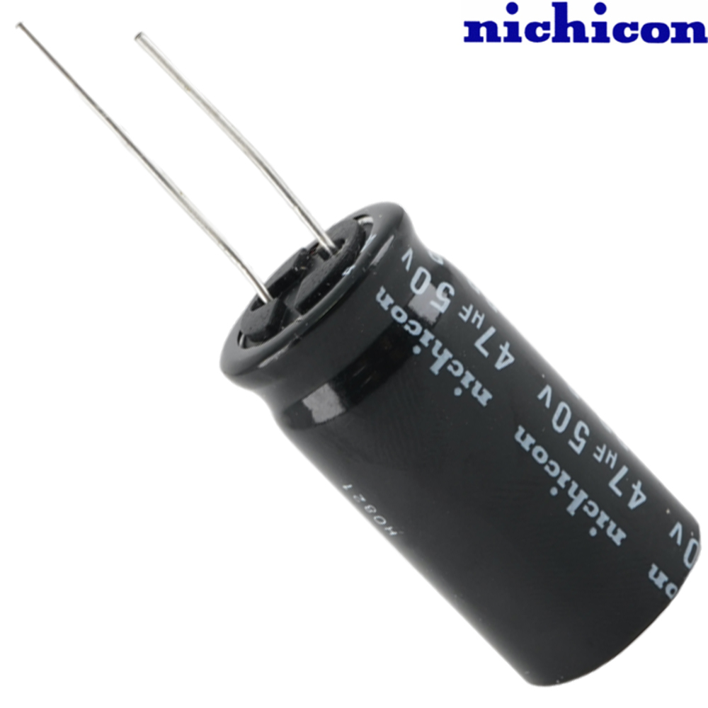 UDB1H470MHM: 47uF 50Vdc Nichicon DB type Electrolytic Capacitor