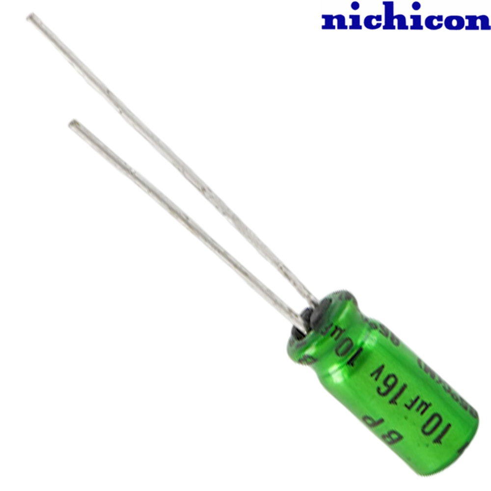 UES1C100MDM: 10uF 16Vdc Nichicon ES type Electrolytic Bipolar Capacitor