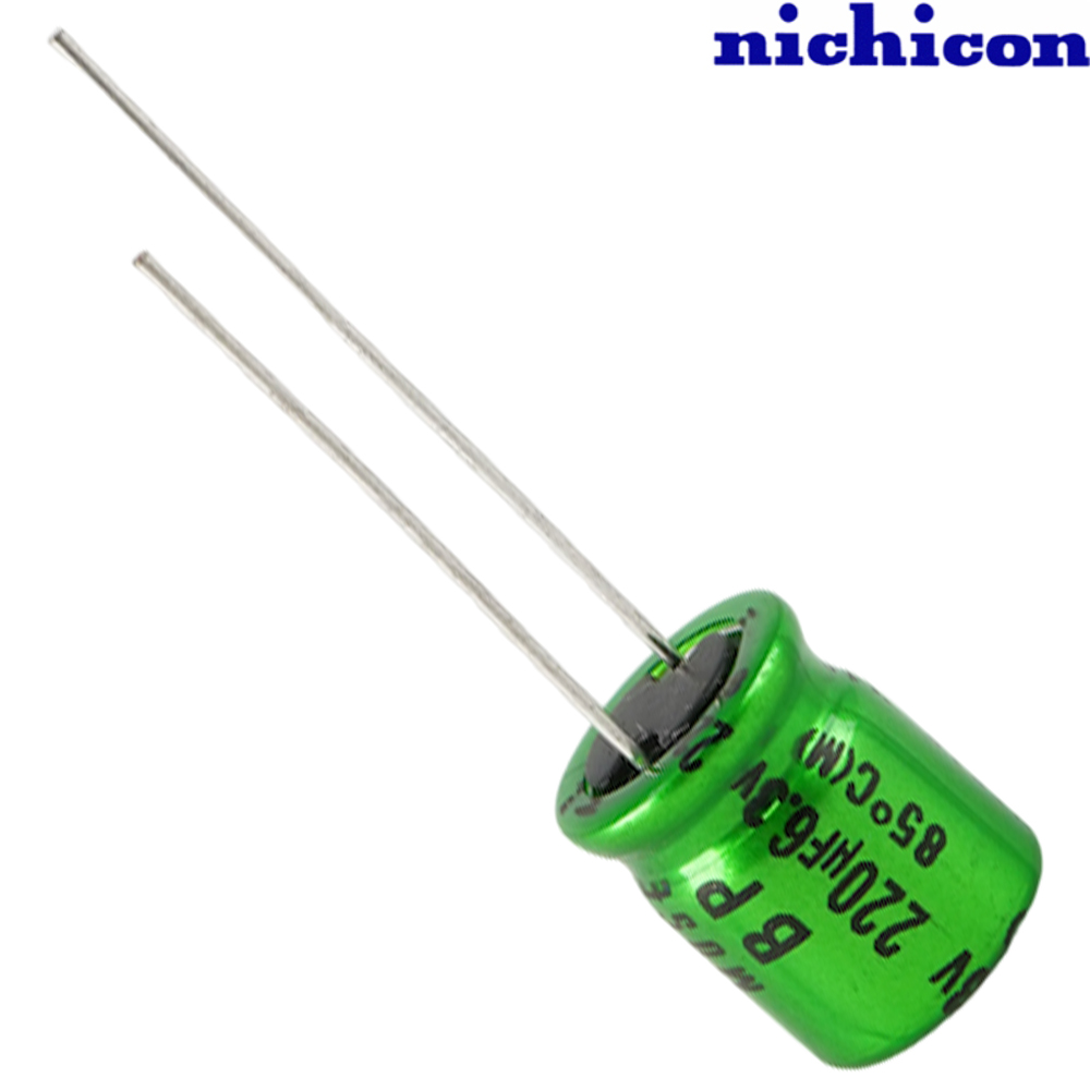 UESOJ221MPM: 220uF 6.3Vdc Nichicon ES type Electrolytic Capacitor