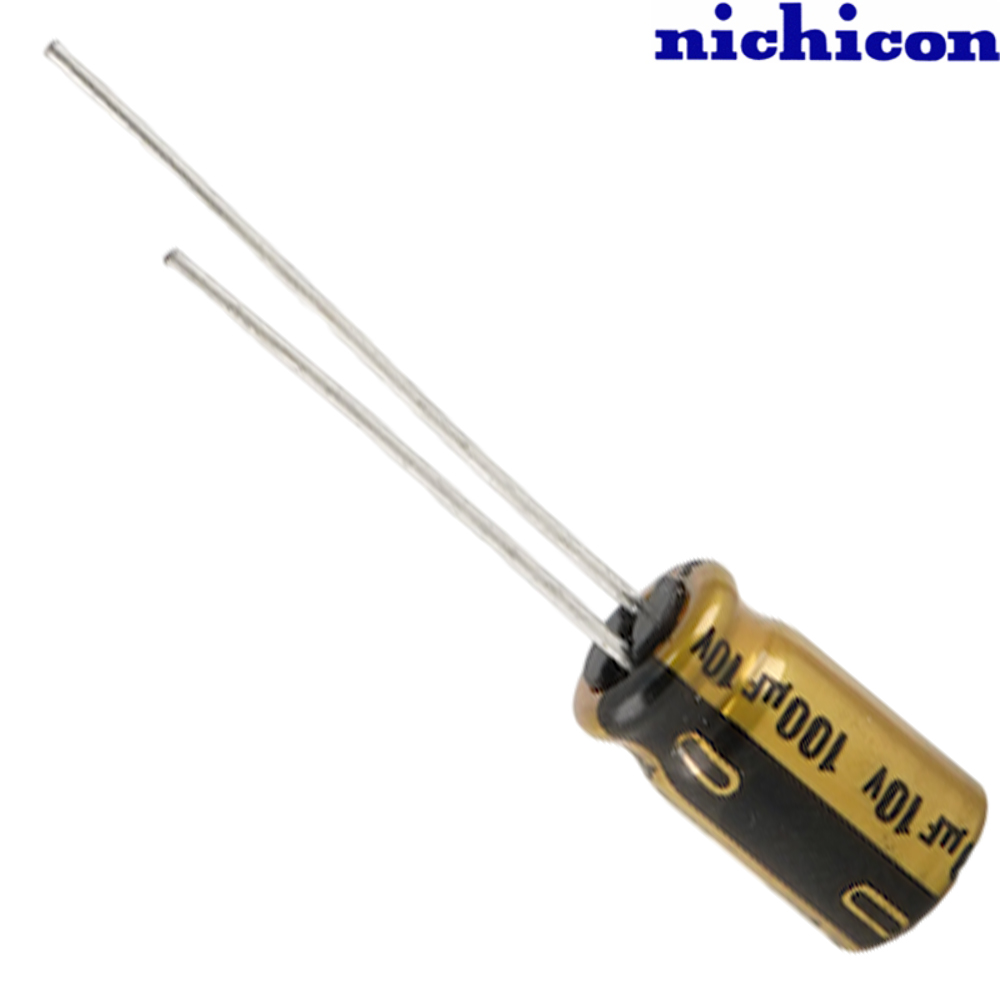 UFG1A101MEM: 100uF 10Vdc Nichicon FG type Electrolytic Capacitor