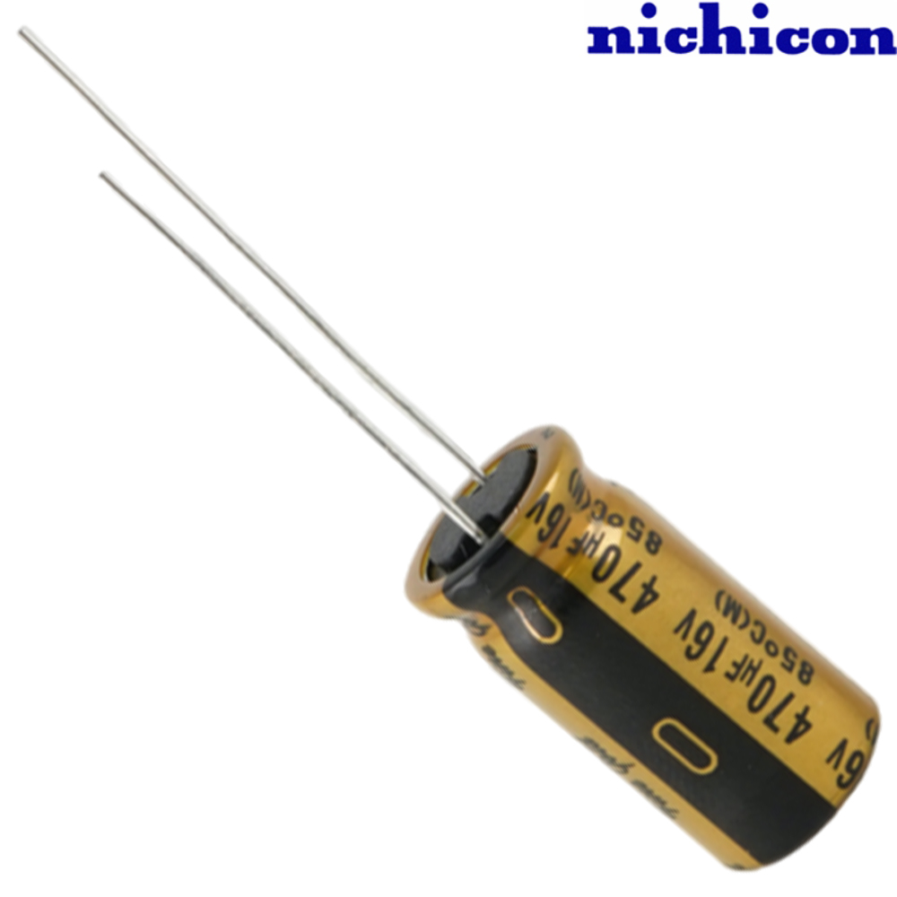 UFG1C471MPM: 470uF 16Vdc Nichicon FG type Electrolytic Capacitor