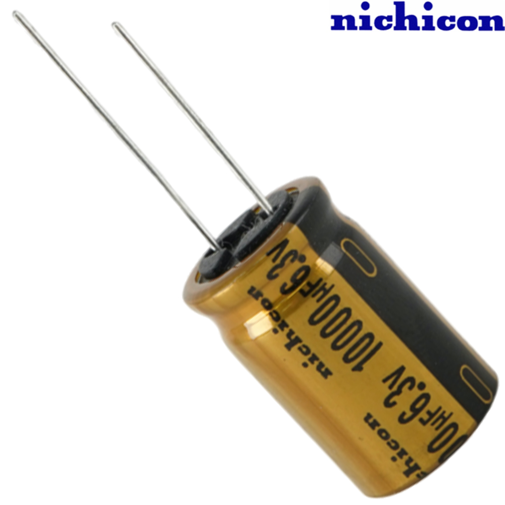 UFW0J103MHD: 10000uF 6.3Vdc Nichicon FW type Electrolytic Capacitor