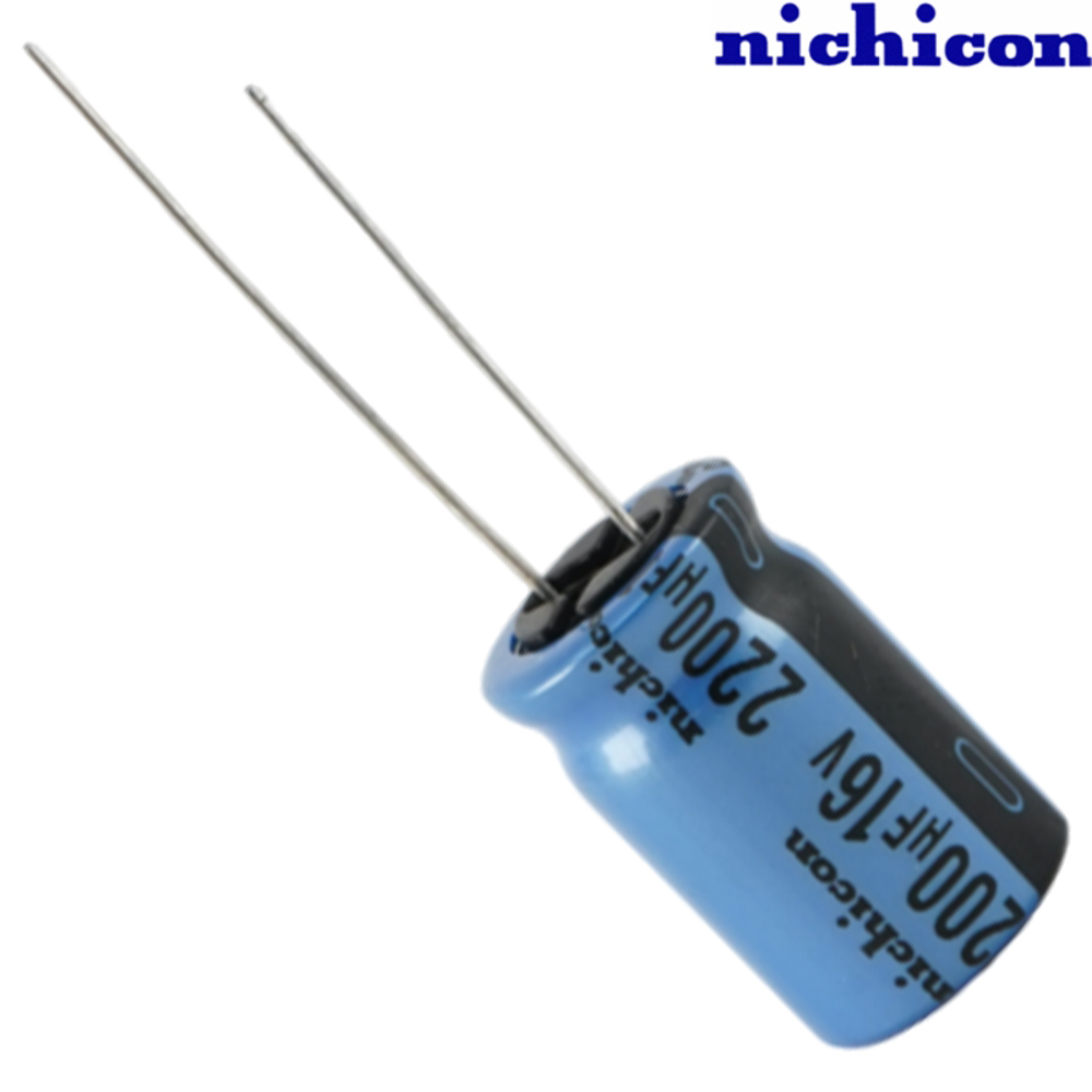 UKA1C222MHD: 2200uF 16Vdc Nichicon KA type Electrolytic Capacitor