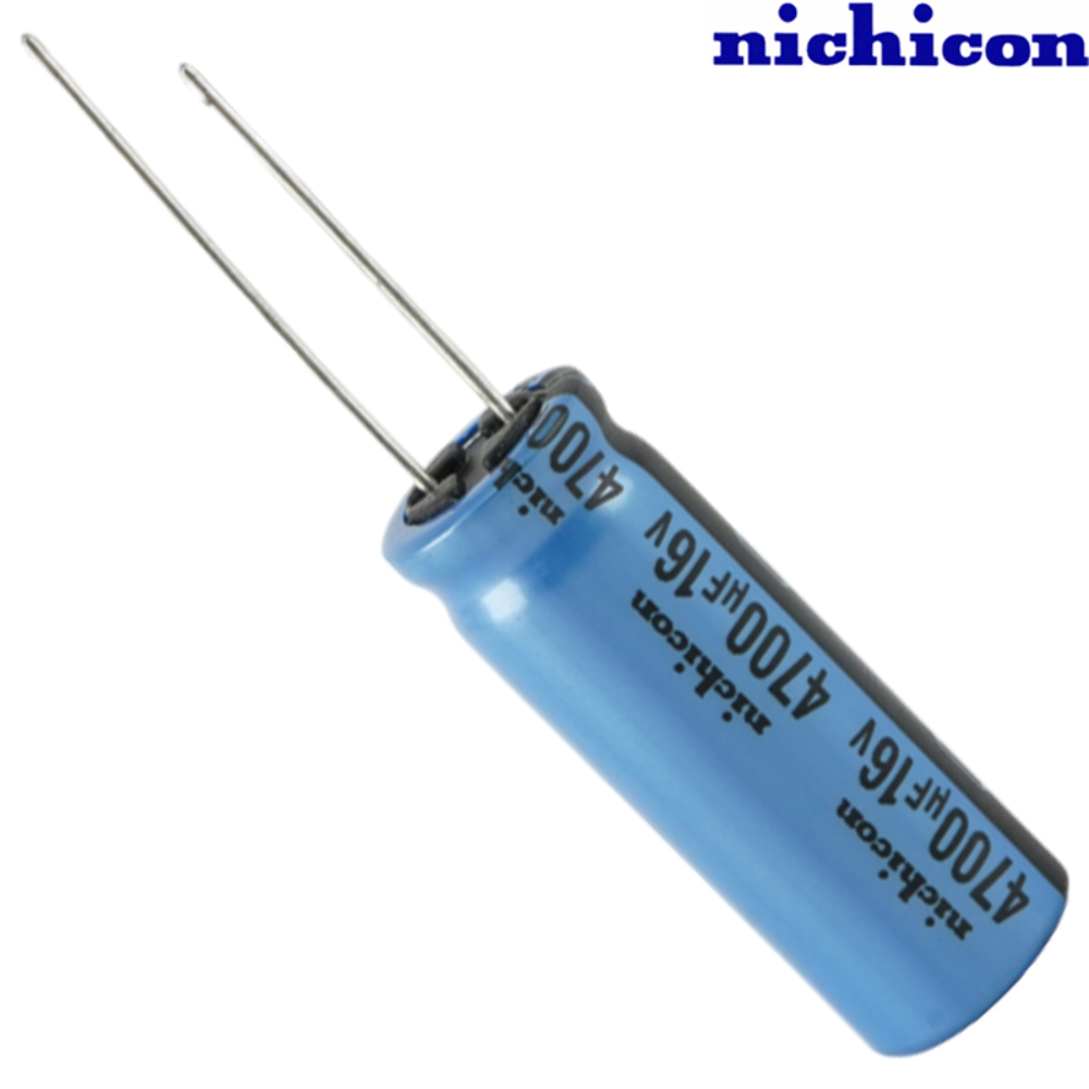 UKA1C472MHD: 4700uF 16Vdc Nichicon KA type Electrolytic Capacitor