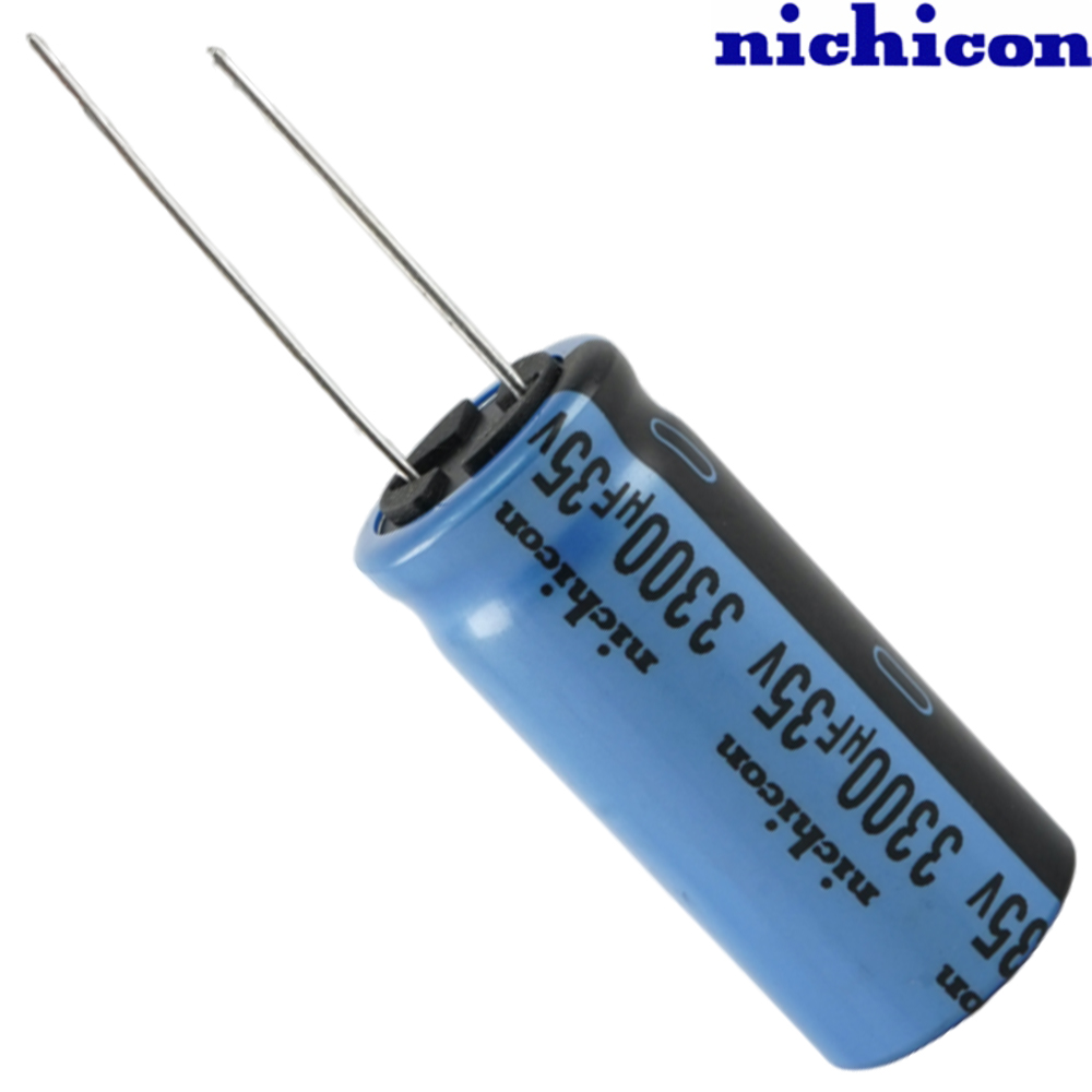 UKA1V332MHD: 3300uF 35Vdc Nichicon KA type Electrolytic Capacitor