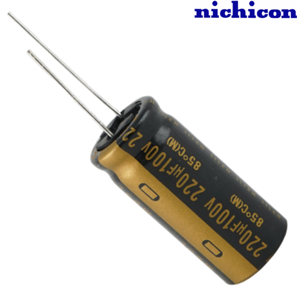UKZ2A221MHM: 220uF 100Vdc Nichicon KZ type Electrolytic Capacitor