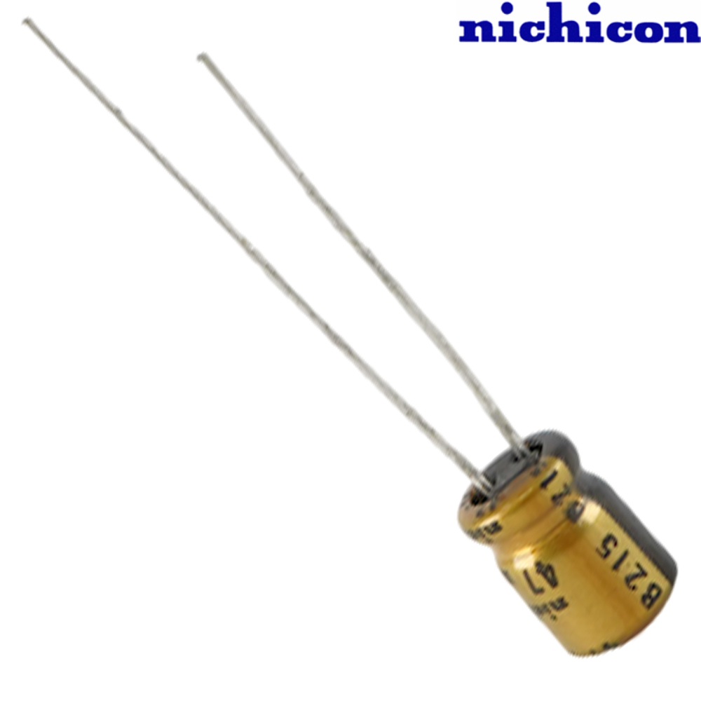 USW1C470MDD: 47uF 16Vdc Nichicon SW type Electrolytic Capacitor