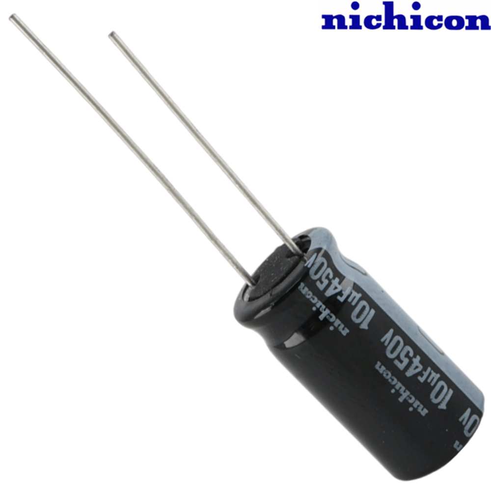 UVY2W100MPD: 10uF 450Vdc Nichicon VY type Electrolytic Capacitor