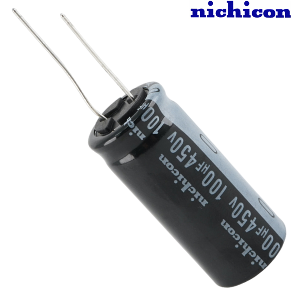 UVY2W101MHD: 100uF 450Vdc Nichicon VY type Electrolytic Capacitor