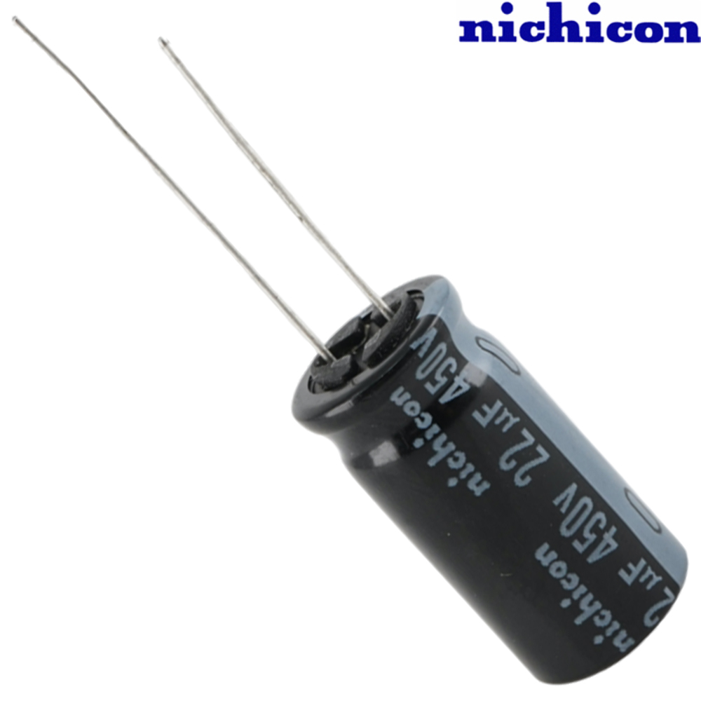 UVY2W220MHD: 22uF 450Vdc Nichicon VY type Electrolytic Capacitor