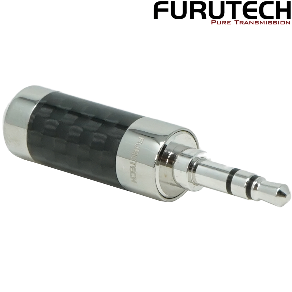 CF-735SM-N1(R): Furutech CF-735SM-N1 Carbon Fibre 3.5mm stereo Rhodium-plated Jack Connector