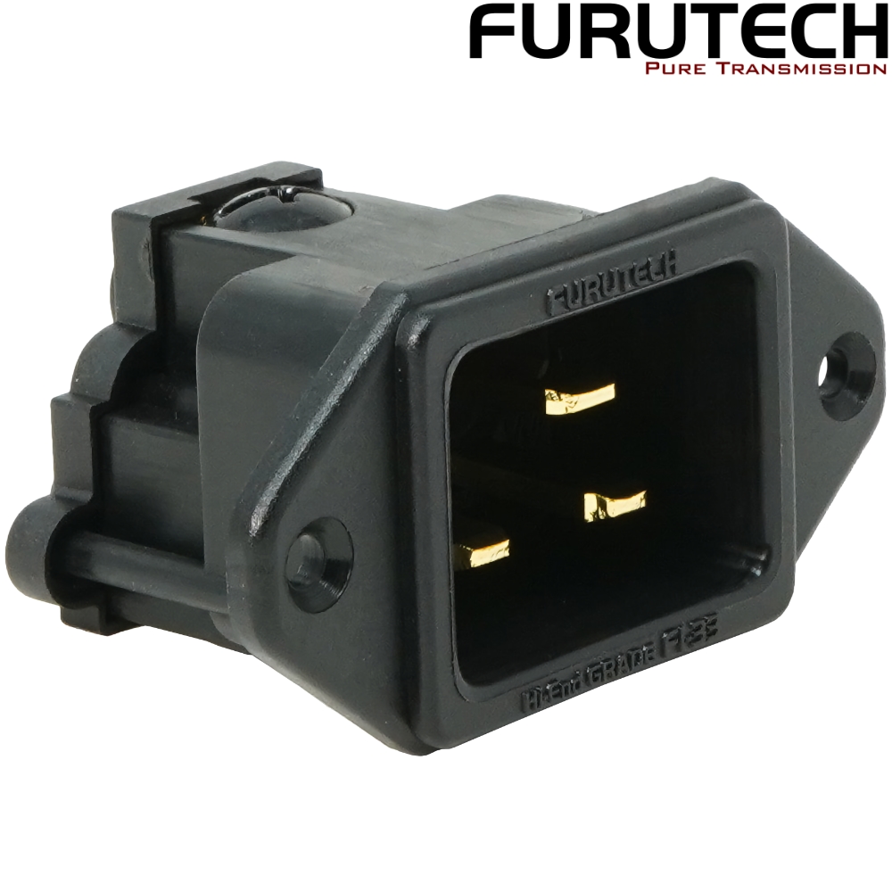 Furutech FI-33 Pure Copper Gold-plated C20 IEC Inlet Socket - Screw fit