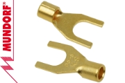 MCONCL.F60-6,5G Mundorf Copper Fork M6 Cable Lug, gold plated