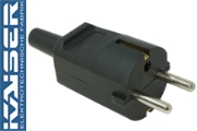 Kaiser Schuko (EU) Mains Plug, unplated