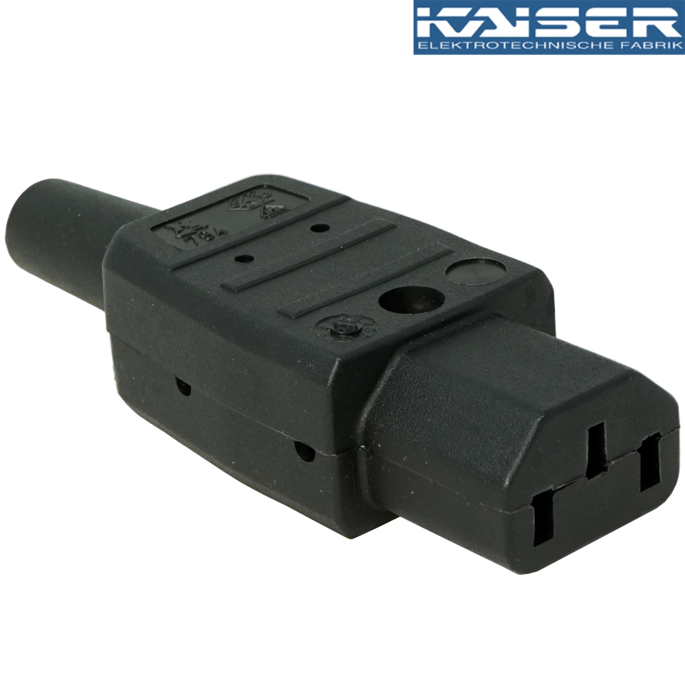 Kaiser IEC plug, unplated